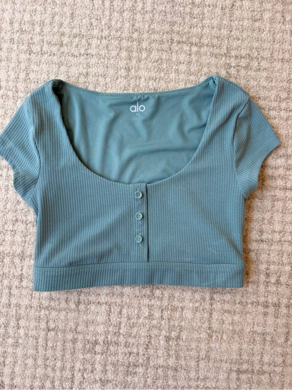 Alo crop tee sage green